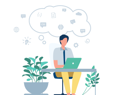 lorent-it-grafik-mann-laptop-schreibtisch-2 Grafik von Mann mit Laptop an Schreibtisch